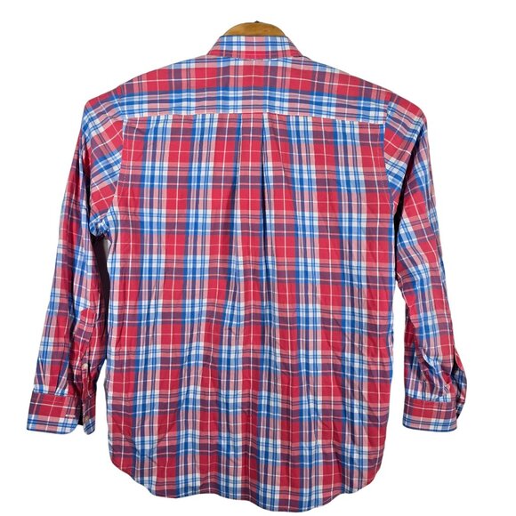 Vineyard Vines Slim Fit Button-Down Shirt Large Mens Long Sleeve Blue Pink White - Picture 3 of 5